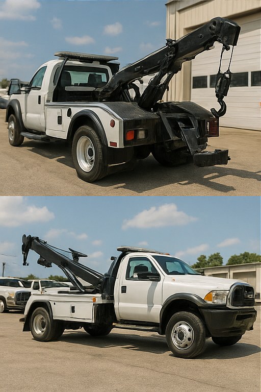 Tow truck and wrecker equipment in Houston shop